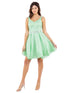 Cinderella Couture Multi Color Glitter Mesh V Neck Short Dress for Women, Sizes XS-3XL - SophiasStyle.com